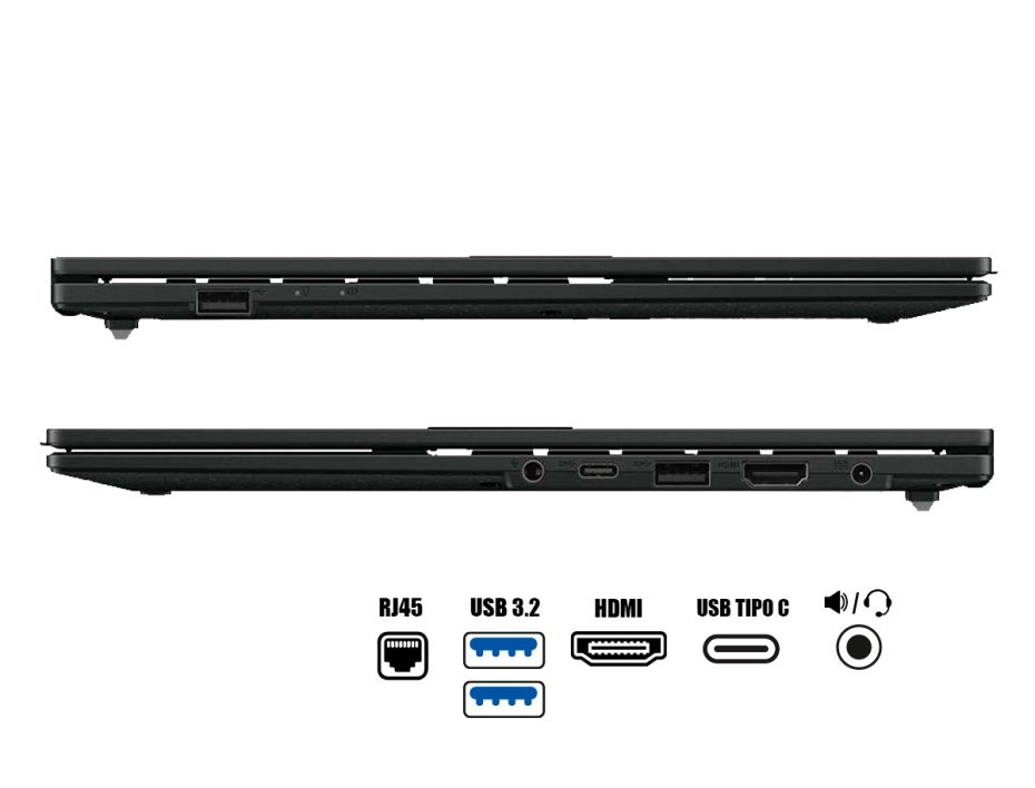 Laptop Asus Core I3-n305 Vivobook Go 15 E1504ga-nj191 (90nb0zt2-m00810) Pantalla 15.6", Ram 8gb, Ssd 256gb, Windows Free, 12gen.