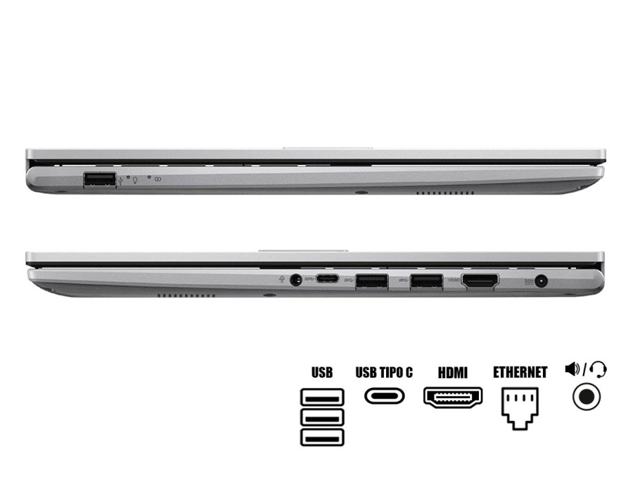 LAPTOP ASUS VIVOBOOK 15 X1504ZA-NJ391, CORE I5-1235U, SSD 512GB, RAM 16GB DDR4, FREEDOS (90NB1022- M00KA0)