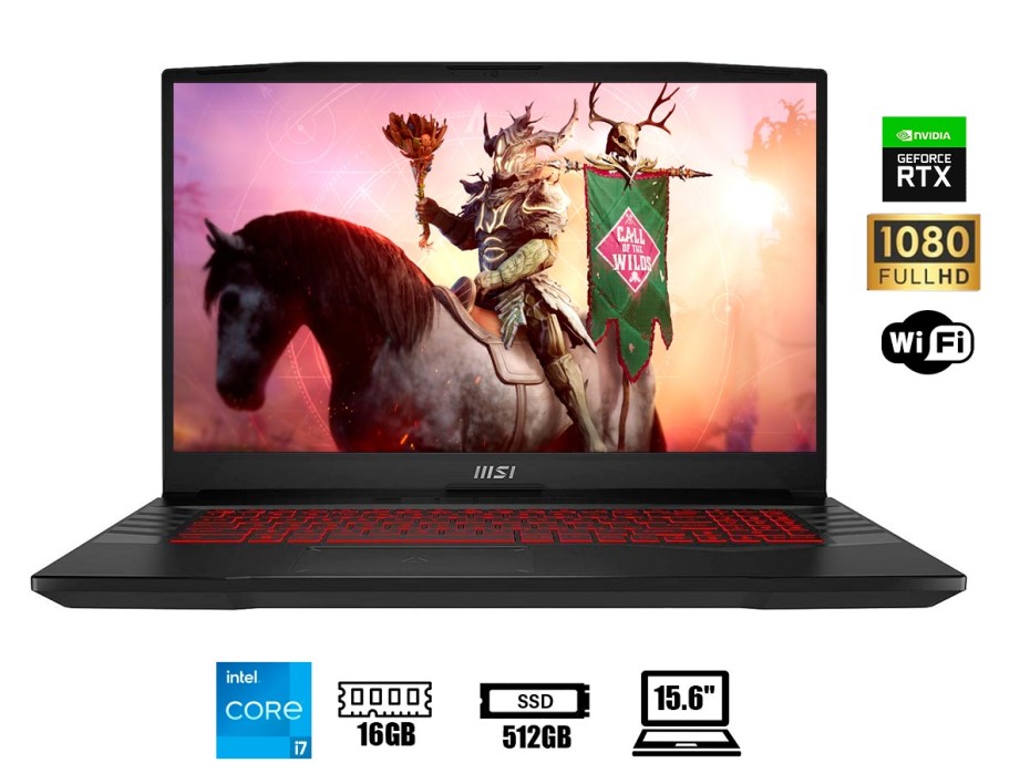 LAPTOP MSI PULSE GL66 GAMING CORE I7-12700H 4.70GHZ, 15.6" FHD, SSD 512GB, RAM 16GB, RTX3070 8GB,  IPS DISPLAY, WINDOWS 11, 12GEN. (PULSEGL6612464)