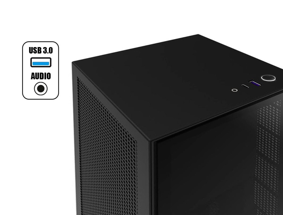 CASE NZXT H1 WATERCOOLER+RISER CARD+SFX BLACK (CA-H16WR-B1-US)