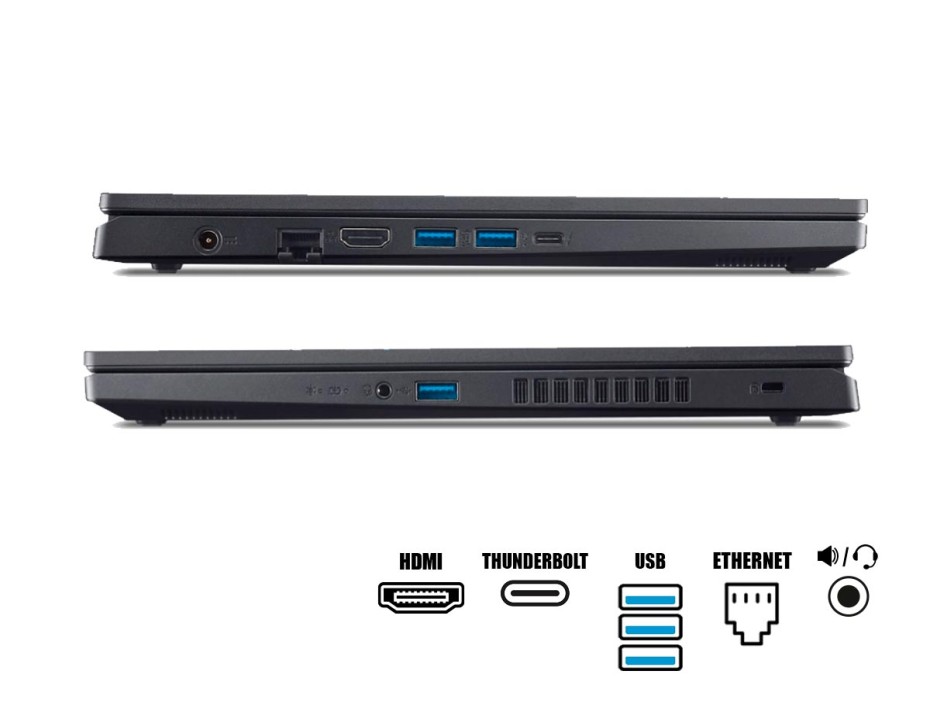 LAPTOP ACER NITRO 5 ANV15-51-75HE GAMING CORE I7-13620H, 15.6" FHD, SSD 1TB, RAM 16GB, RTX 4050 6GB, 144HZ, WIN11, BLACK, 13GEN. (NH.QN8AA.002)