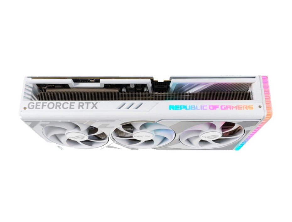 TARJETA DE VIDEO ASUS RTX 4090 ROG STRIX OC 24GB GDDR6X (RTX4090-O24G-WHITE) GEFORCE NVIDIA 384 BITS | WHITE | 3 VENTILADORES