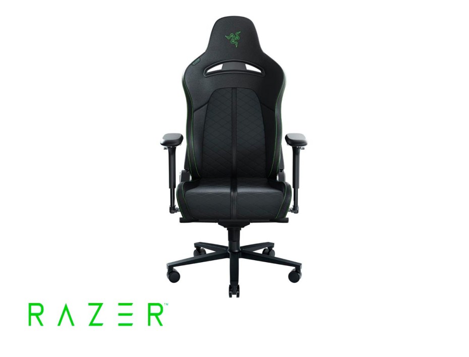 SILLA RAZER ENKI LUMBAR CURVE GAMING NEGRO C/ VERDE, 152° | 136KG  (RZ38-03720100-R3U1)