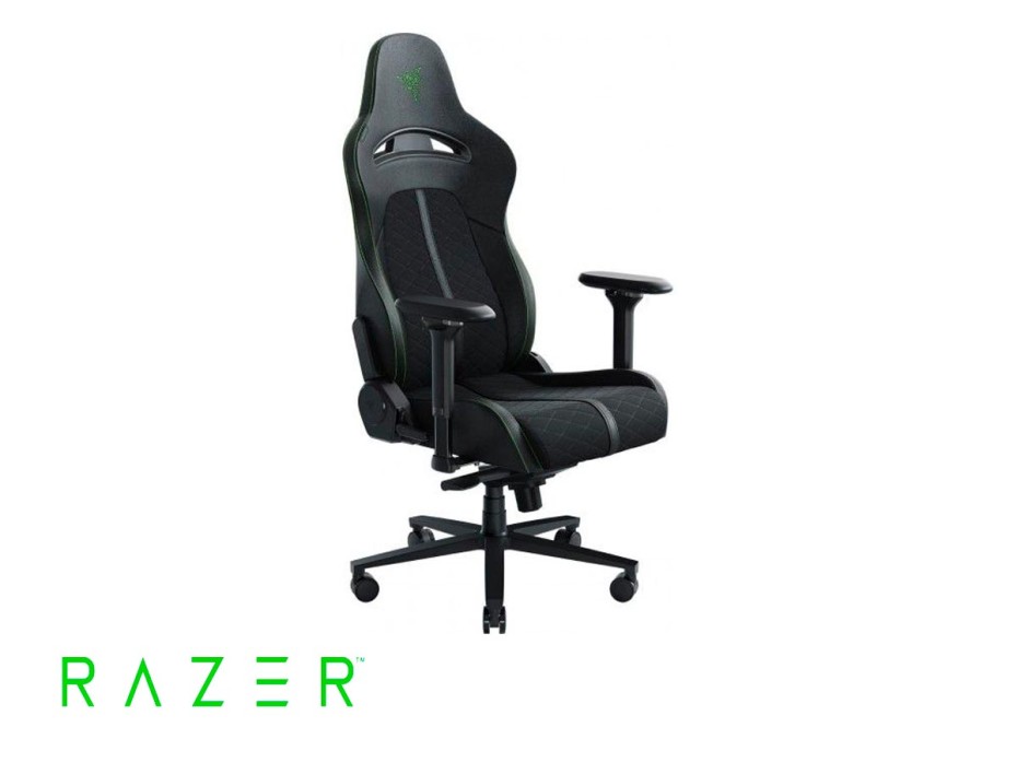 SILLA RAZER ENKI LUMBAR CURVE GAMING NEGRO C/ VERDE, 152° | 136KG  (RZ38-03720100-R3U1)