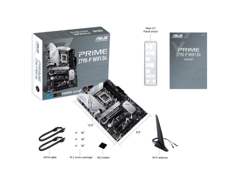 PLACA MADRE ASUS Z790-P PRIME WIFI D4 (90MB1DB0-M0AAY0) SOCKET LGA 1700 | RAM DDR4 BUSS 5333OC MHZ | 13VA, 12VA GEN