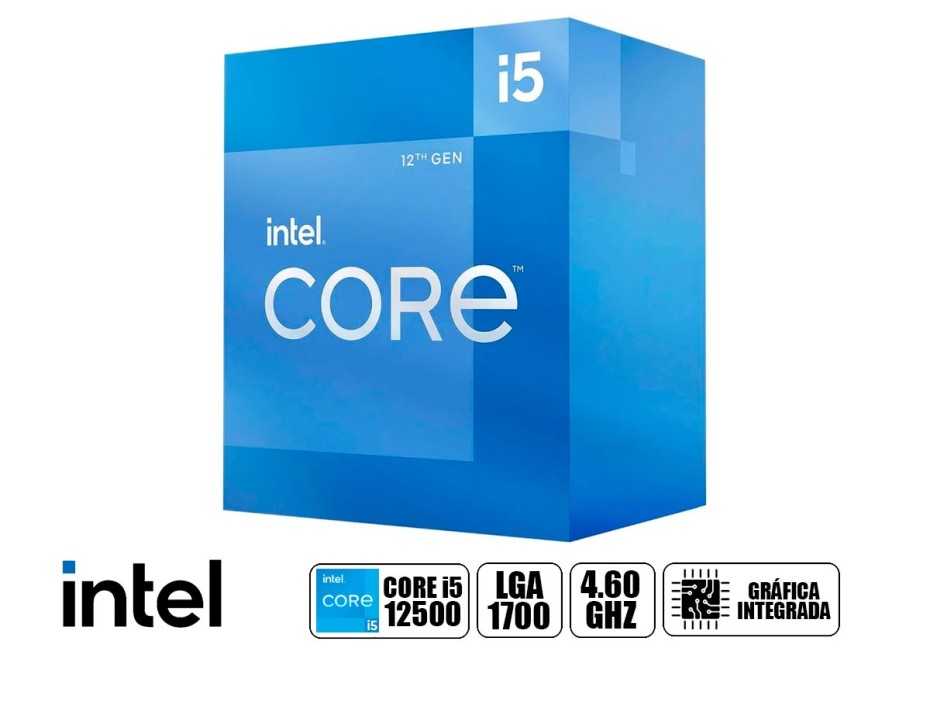 PROCESADOR INTEL CORE I5 12500 3.0 GHZ HASTA 4.60GHZ, 18MB, 6 NULEOS, GRAFICO INTEGRADO UHD 730, LGA 1700 (BX8071512400)