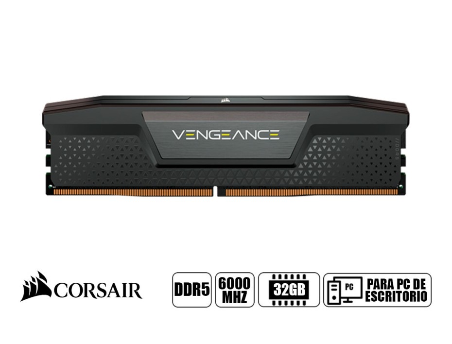 MEMORIA RAM | DDR5 | 32GB | 16GBX2 | 600MHZ | CORSAIR VENGEANCE (CMK32GX5M2B6000C36)