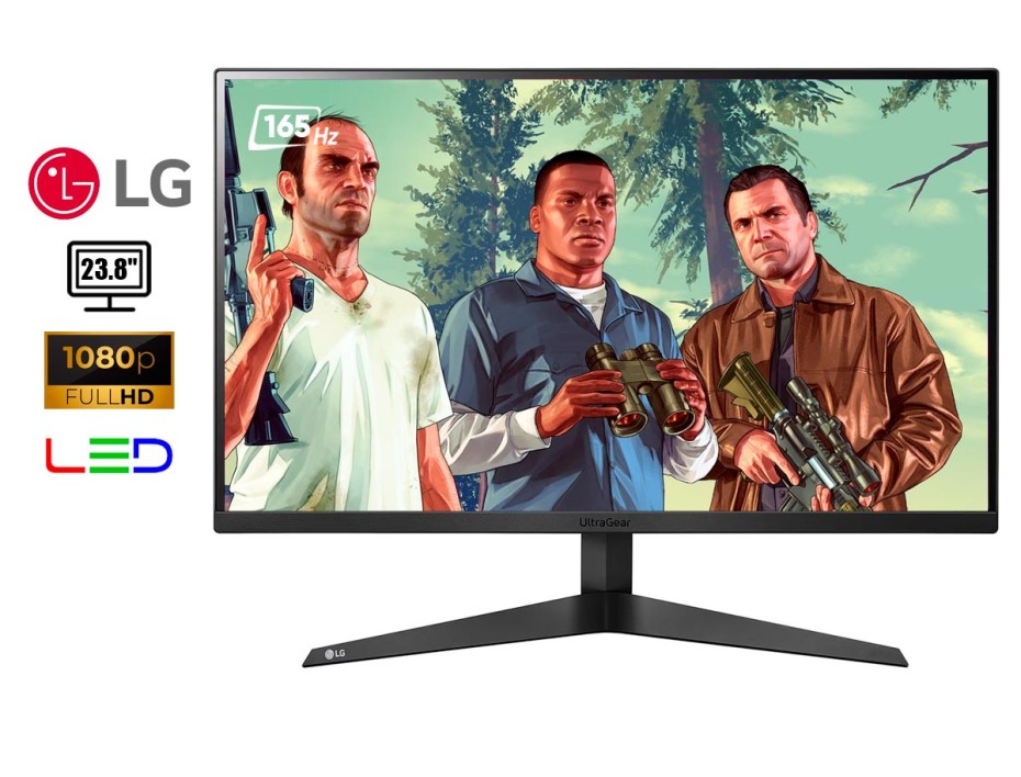 MONITOR LG 23.8 PULGADAS ,LED 24GQ50F, GAMER ULTRAGEAR FHD, RESOLUCION 1920 X 1080, PUERTO 2 HDMI ,1 DISPLAYPORT, FRECUENCIA 165HZ, 1MS (24GQ50F-B)