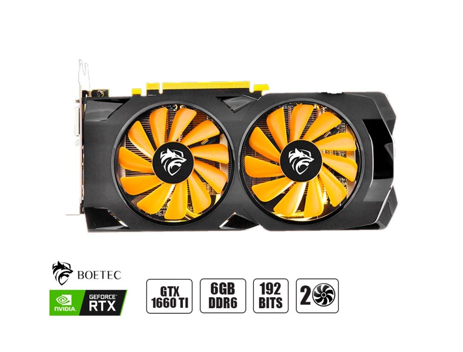 TARJETA DE VIDEO BOETEC GTX1660TI 6GB DDR6 NVIDIA XC BLACK 192BITS (GEFORCE GTX 1660 TI)