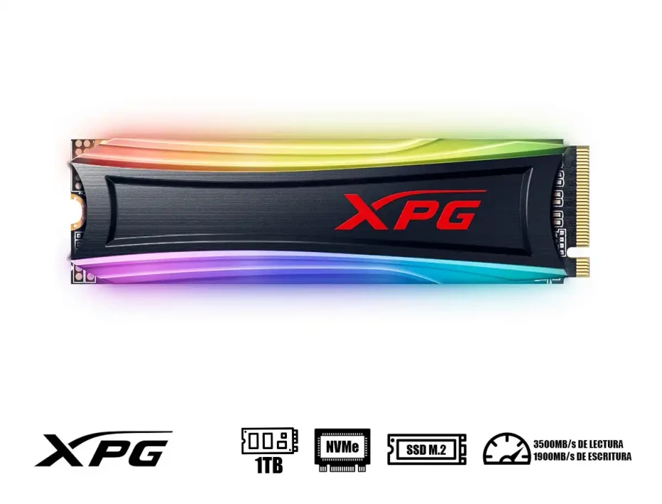 Unidad De Almacenamiento Ssd M.2 Pcie Xpg 1tb Nvme Spectrix S40g, 2280 (as40g-1tt-c) 3500 Mb/s