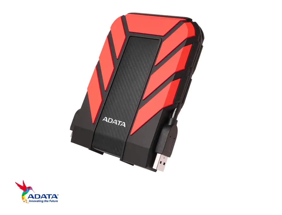 Disco Duro Externo Adata 1tb Hd710 Pro Anti Golpe (ahd710p-1tu31-crd) Unidad De Almacenamiento Portable, Usb 3.2, Negro C/ Rojo
