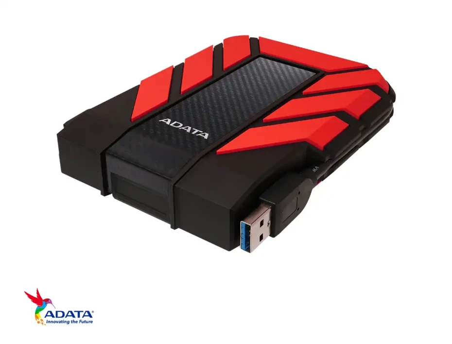 Disco Duro Externo Adata 1tb Hd710 Pro Anti Golpe (ahd710p-1tu31-crd) Unidad De Almacenamiento Portable, Usb 3.2, Negro C/ Rojo
