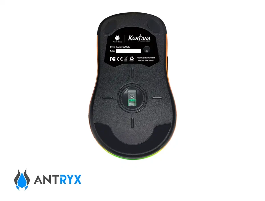 Mouse Antryx Kurtama Gaming (agm-6200k) Hasta 12.400dpi, 9 Botones, Rgb, Negro