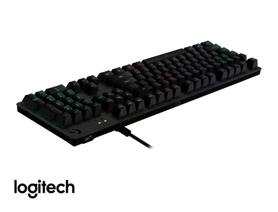 Teclado Gamer Logitech G513 Carbon (920-009322) Mecanico, Switch Brown, Led Rgb, Negro