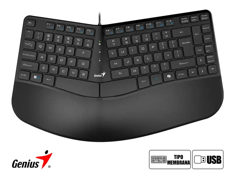 Teclado Genius - Ergo Kb-700, Con DiseÑo Ergonomico, Conexion Usb (31310053401)