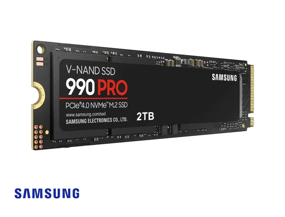 Unidad De Almacenamiento Ssd M.2 Pcie Samsung 2tb Nvme 990 Pro, 2280 (mz-v9p2t0b/am) 7450mb/s