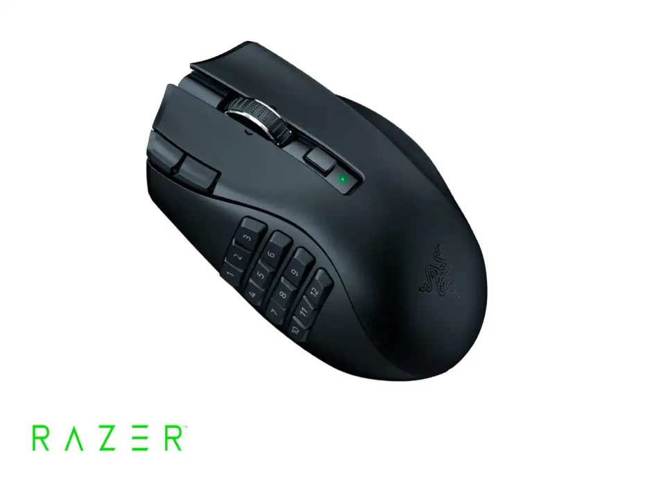 Mouse Inalambrico Razer Naga V2  Mmo Gaming, Sensor Hasta 19k Dpi, Con 16 Botones Programables, Conexion Usb, Color Negro (rz01-03600100-r3u1)