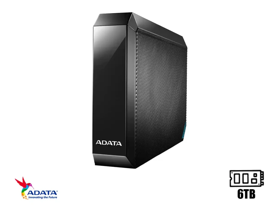 Disco Duro Externo Adata 6tb Hm800 (ahm800-6tu32g1-cusbk) Unidad De Almacenamiento Portable, Usb 3.2, Negro