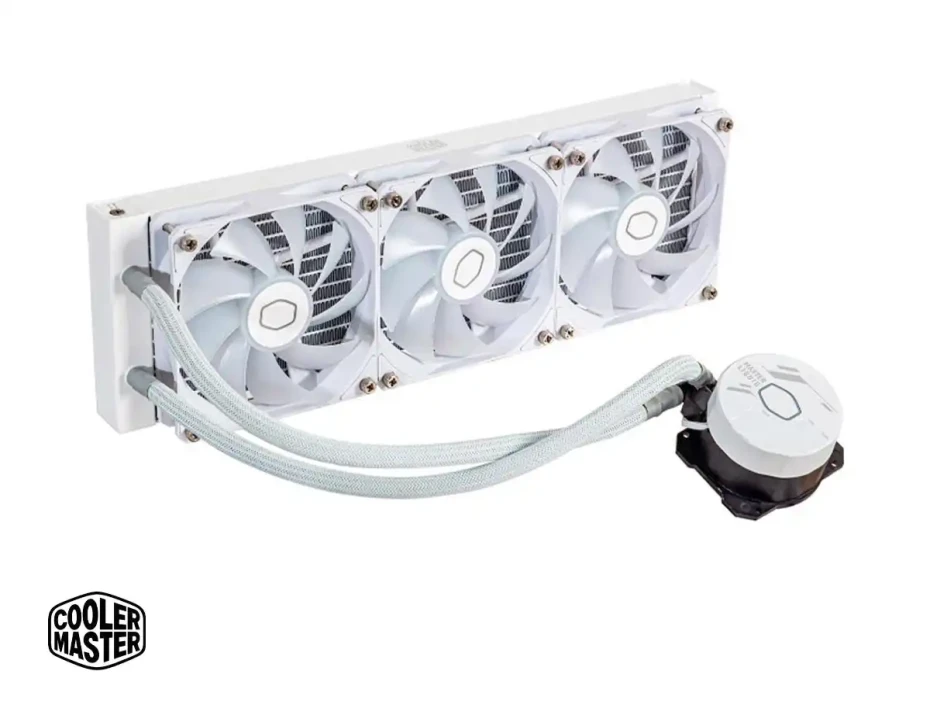 Sistema De Enfriamiento Liquido Cooler Master Masterliquid 360l Core White (mlw-d36m-a18pz-rw) 3 Ventiladores, 360mm, Led Argb