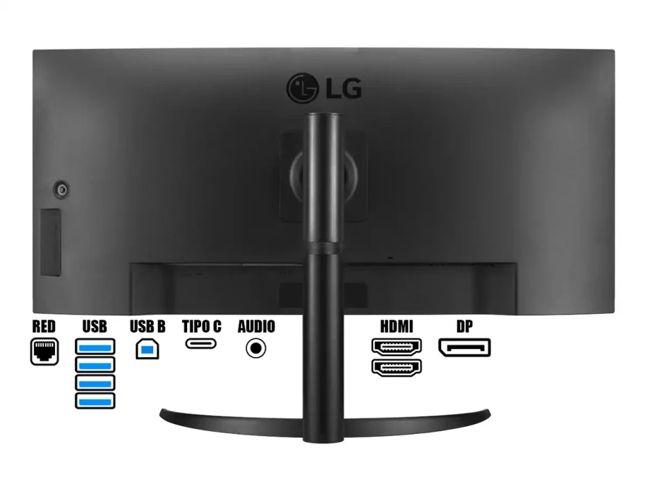 Monitor Lg 34 Pulgadas 34wq75c (34wq75c) Frecuencia 60hz, 5ms, 2k/qhd, Curvo, 2 Hdmi, 1 Displayport, 2 Usb, 1 Usb C, Altavoces