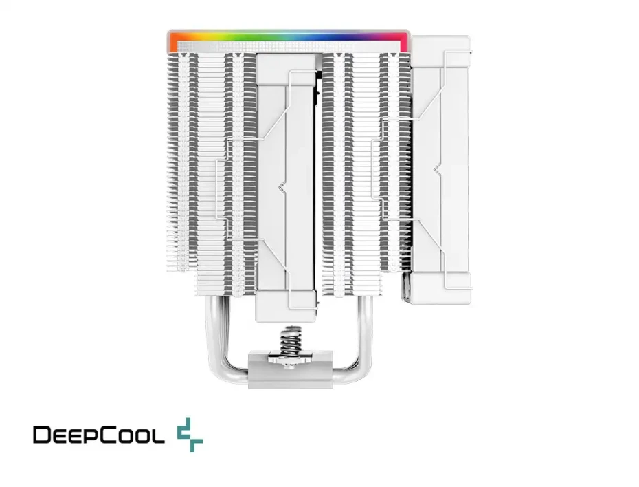 Cooler Para Procesador Deepcool Ak620 Digital Wh (r-ak620-whadmn-g) 2 Ventiladores, 120mm, Led Argb, Blanco