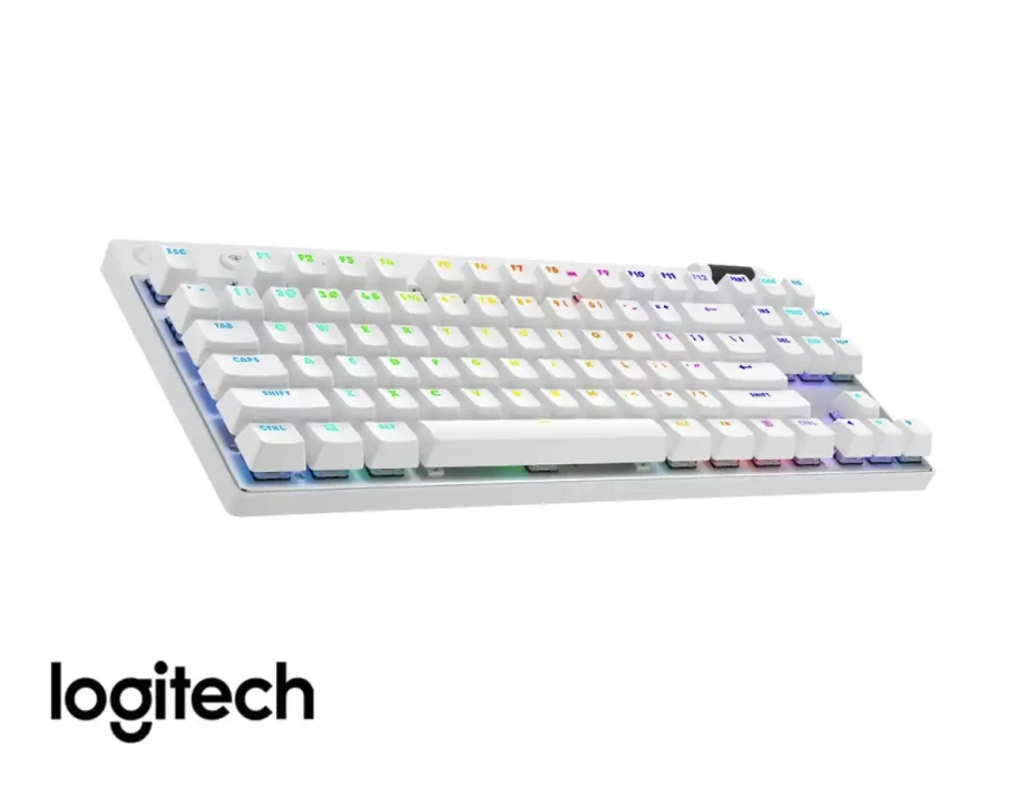 Teclado Gamer Inalambrico Logitech Pro X Tkl (920-012143) Mecanico, Switch Brown, Led Rgb, Blanco