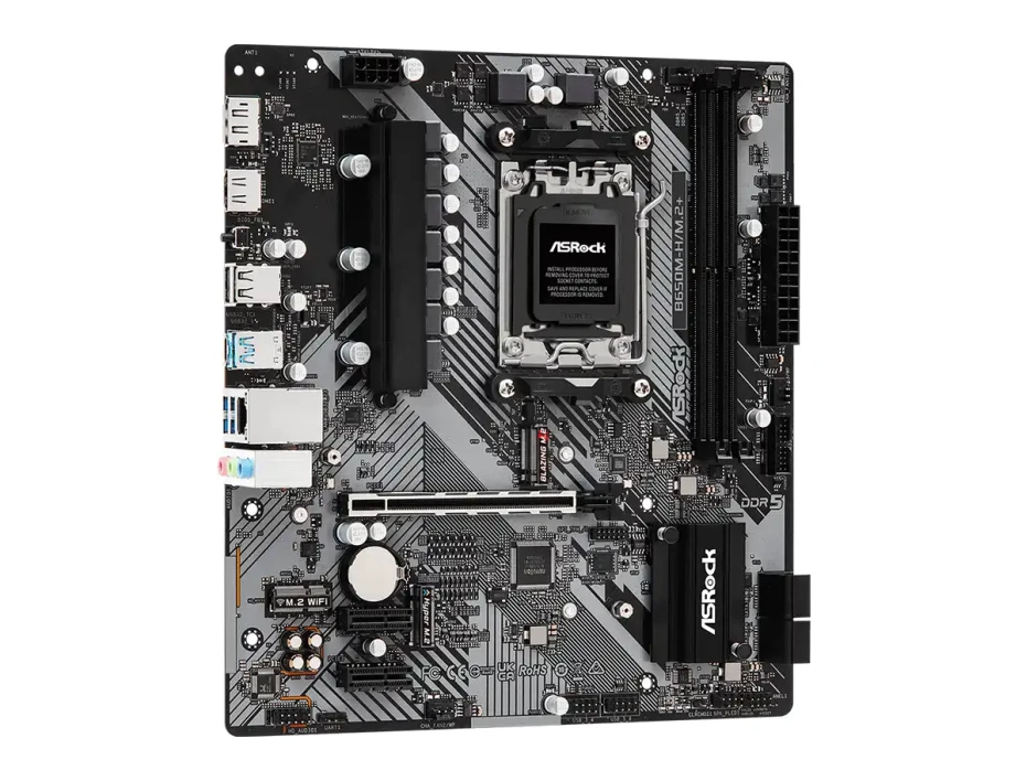 Placa Madre Asrock B650m-h/m.2+ (90-mxb650m-h/m.2+) Socket Am5, Ram Ddr5 Buss 6400oc Mt/s