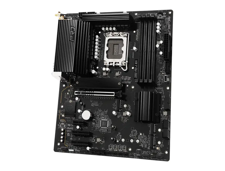 Placa Madre Asrock Z890 Pro-a Wifi (90-mxbp60-a0uayz) Socket Lga 1851, Ram Ddr5 Buss 9066oc Mt/s, Core Ultra, Gen 15, Wifi 6e