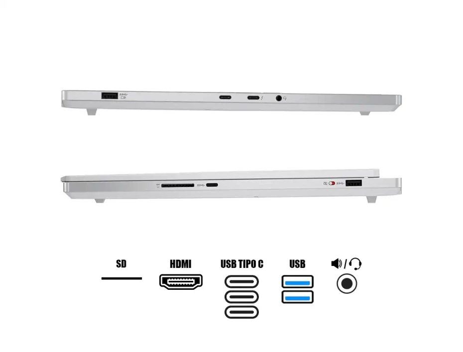 Laptop Lenovo Core I9-14900hx Legion 7i G9 Gaming (83fd008fus) 16" 3.2k (3200x2000), Ram 16gb, Ssd 1tb, Rtx 4060 8gb, Win11, Es, 14gen. Blanco