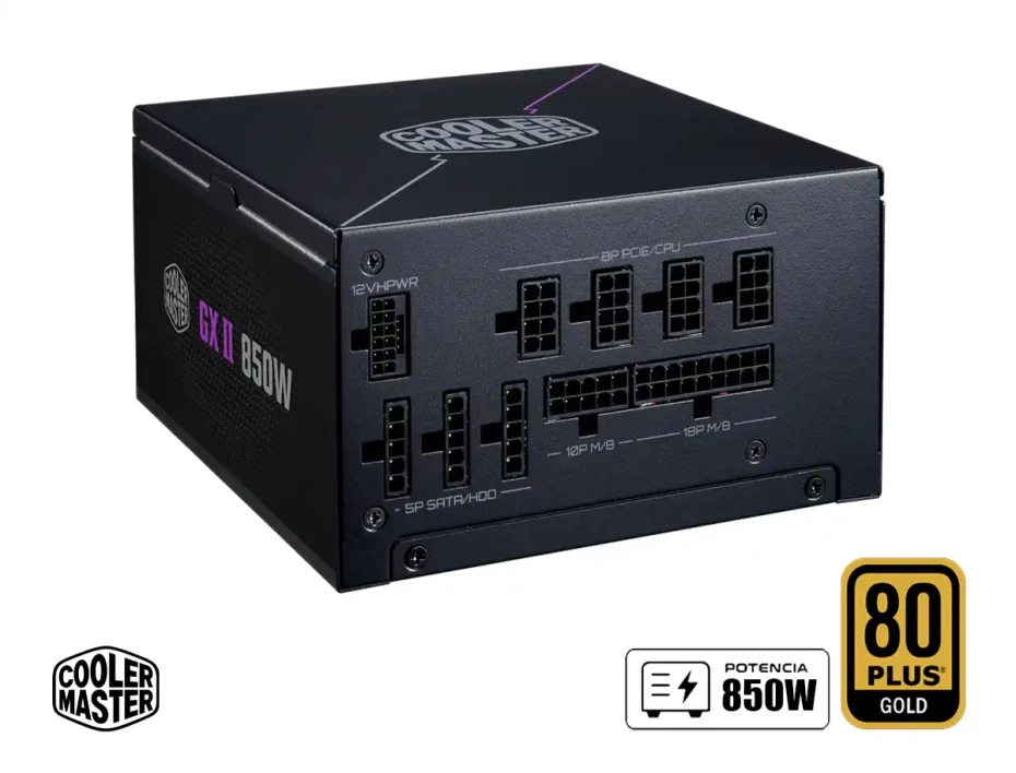 Fuente De Poder Cooler Master Gx Ii Gold 850w (mpx-8503-afag-2bus) Atx, 80 Plus Gold, Full Modular, Negro