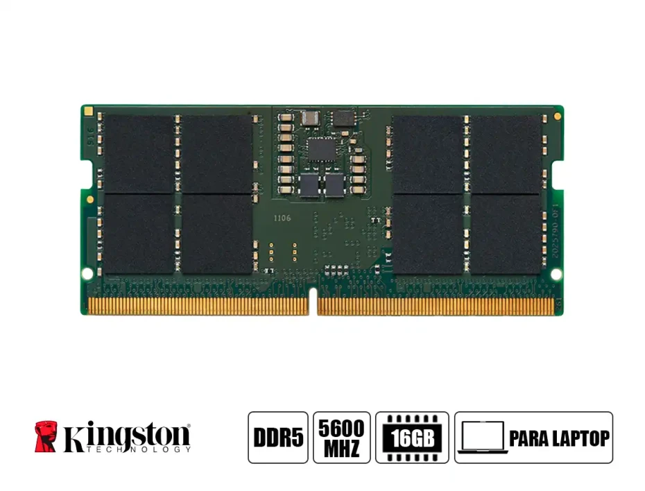 Memoria Para Laptop Sodimm Kingston Ddr5 16gb (kcp556ss8-16) 5600 Mhz