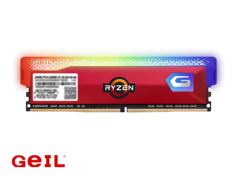 Memoria Ram Geil Ddr4 8gb Orion (gaosg48gb3000c16asc) 3000 Mhz, Rojo, Rgb
