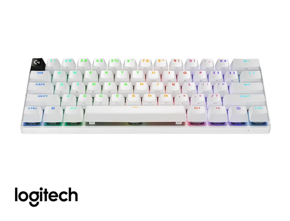 Teclado Gamer Inalambrico Logitech G Pro X 60 (920-011921) Mecanico, Switch Brown, Led Rgb, Blanco