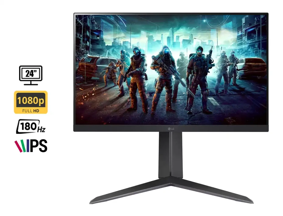 Monitor Lg 23.8 Pulgadas Ultragear 24gs65f (24gs65f-b) Gaming 180hz, Ips ,1ms, G-sync,  Pivot, Freesync, Fhd, 1 Hdmi, 1 Displayport