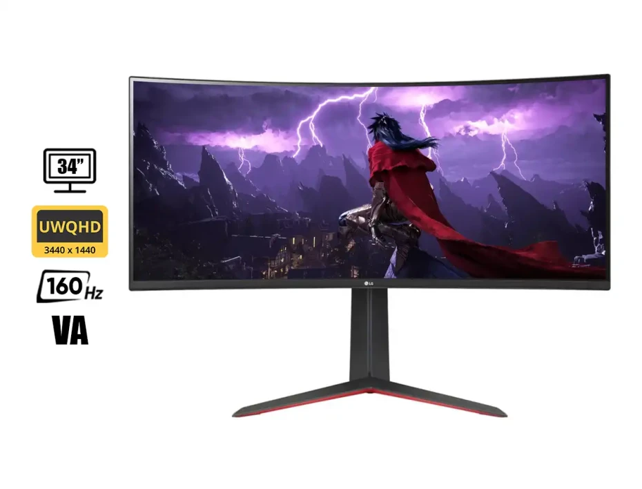 Monitor Lg 34 Pulgadas Ultragear 34gp63a-b (34gp63a-b) Gaming 160hz, 5ms, Freesync, 2k/uwqhd, Curvo, 2 Hdmi, 1 Displayport, Va, Altavoces