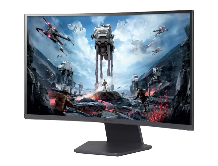 Monitor Lg 27 Pulgadas Ultragear 27gs60qc (27gs60qc-b) Gaming 180hz, 1ms, Freesync, 2k/qhd, Curvo, 2 Hdmi, 1 Displayport, Va