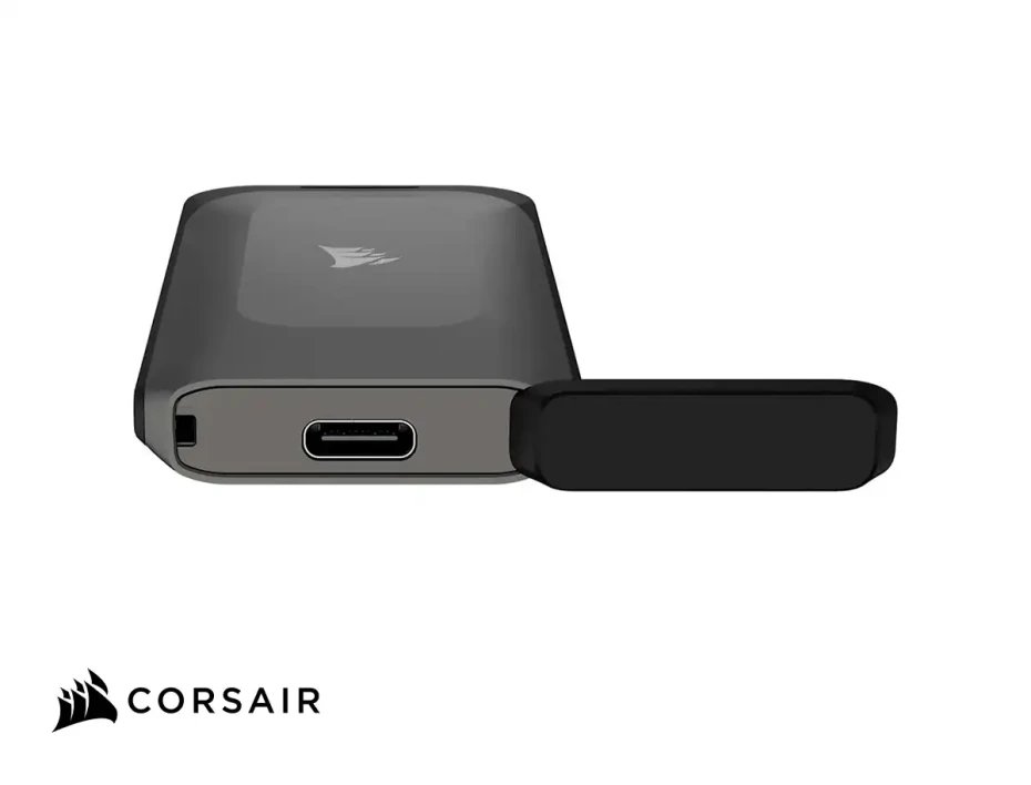 Disco Duro Externo Corsair 2tb Ssd Ex100u (cssd-ex100u2tb) Unidad De Almacenamiento Portable, Usb 3.2, Tipo C, Plata