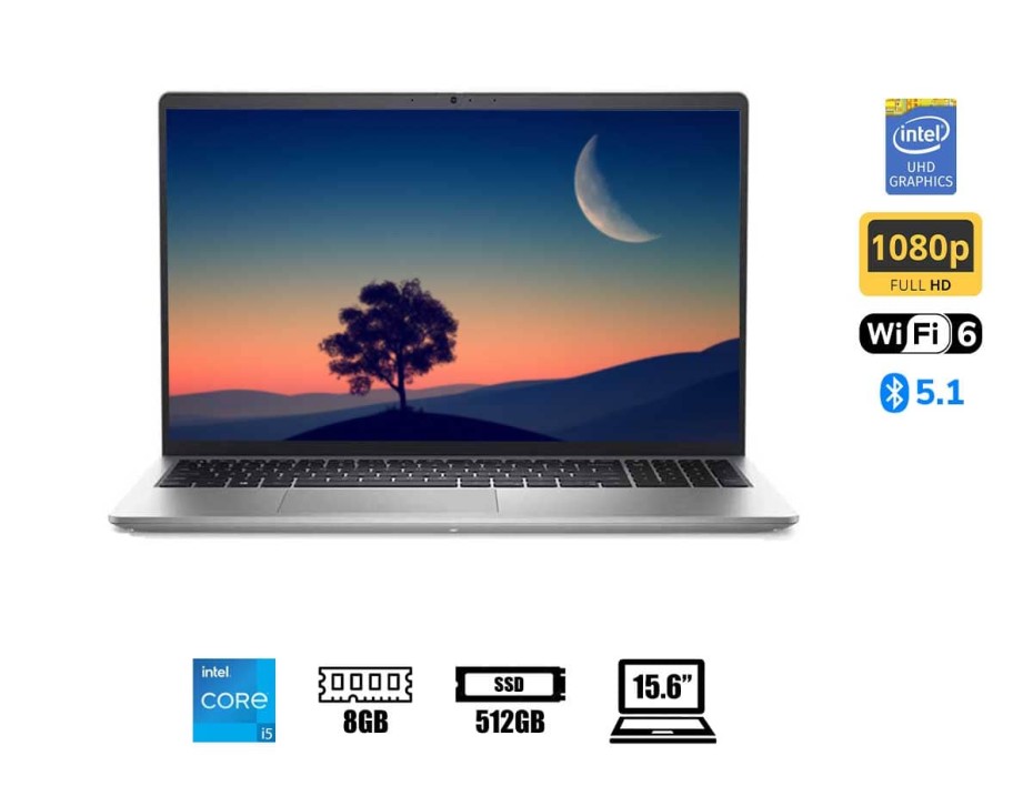 Laptop Dell Core I5-1235u Inspiron 3520 (hkg75) Pantalla 15.6" Fhd, Ram 8gb, Ssd 512gb, Intel Uhd Graphics, Ips, S/s, 12gen.