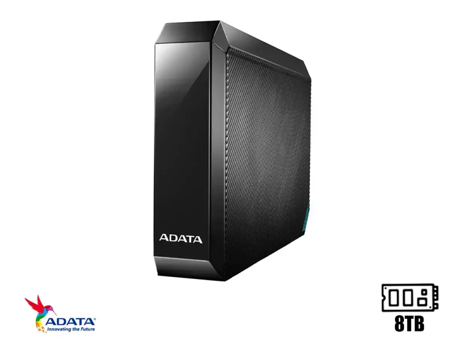 Disco Duro Externo Adata 8tb Hm800 Anti Golpe (ahm800-8tu32g1-cusbk) Unidad De Almacenamiento Portable, Usb 3.2, Negro
