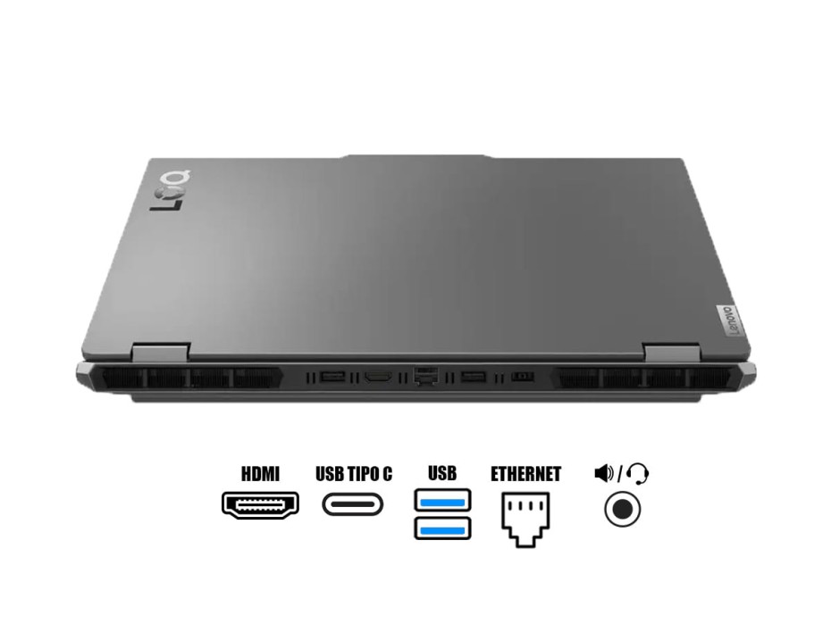 Laptop Lenovo Core I5-12450hx Loq 15iax9 Gaming (83gs006wlm) 15.6" Fhd 144hz, Ram 8gb, Ssd 512gb, Nvidia Rtx 3050 6gb Nvidia, S/s, 12 Gen.
