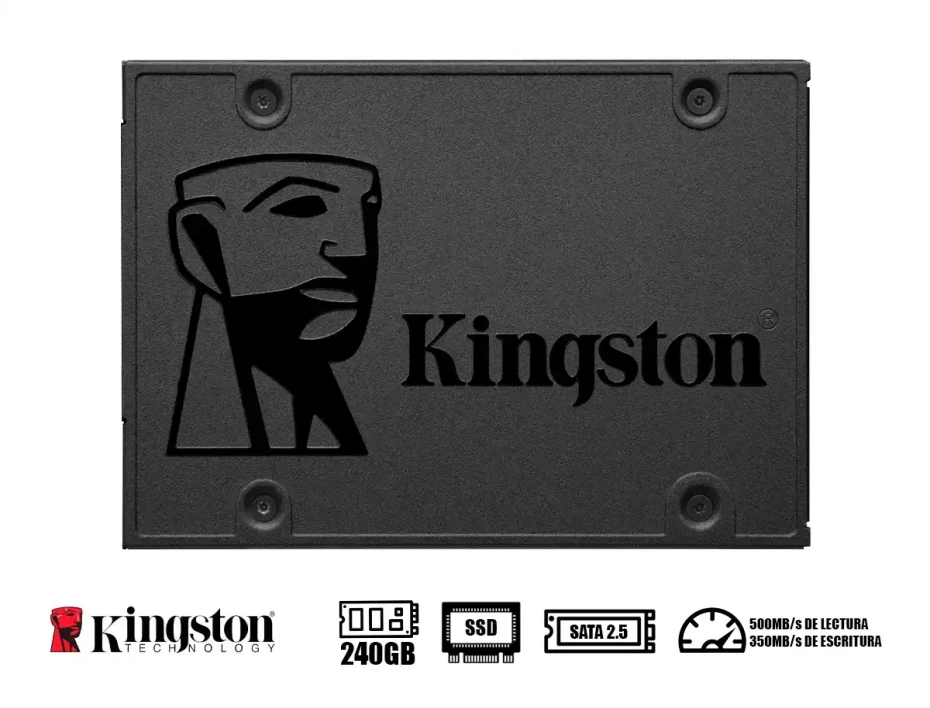 Unidad De Almacenamiento Ssd Sata 2.5 Kingston 240gb A400 (sa400s37/240g) 500mb/s