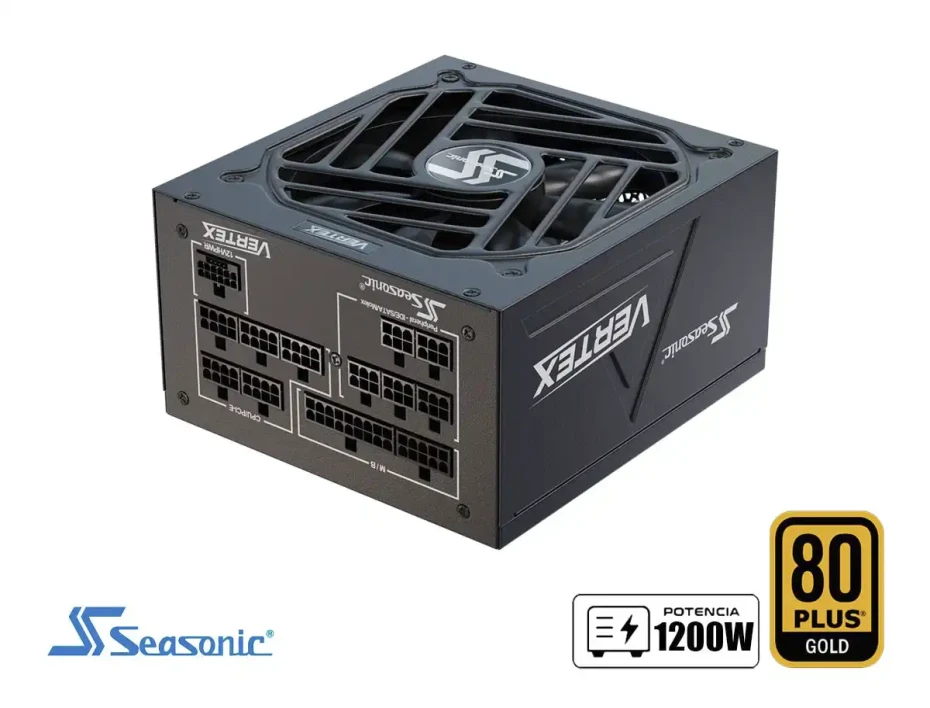 Fuente De Poder Seasonic Vertex Gx 1200w (12122gxaf) Atx, 80 Plus Gold, Modular, Negro