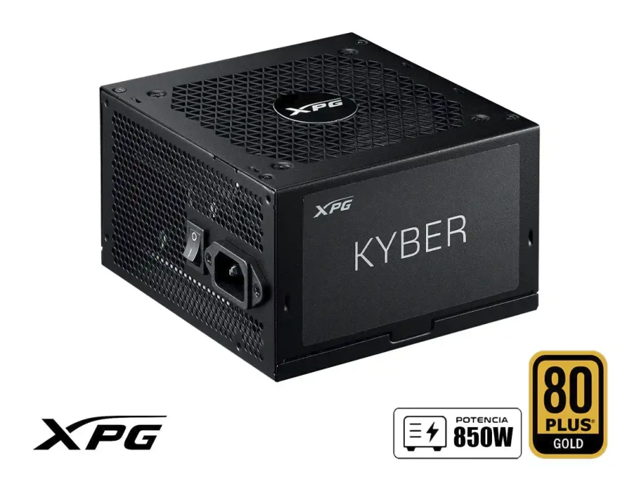Fuente De Poder Xpg 850w Kyber (kyber850g-bkcus) Atx, 80 Plus Gold, No Modular, Negro