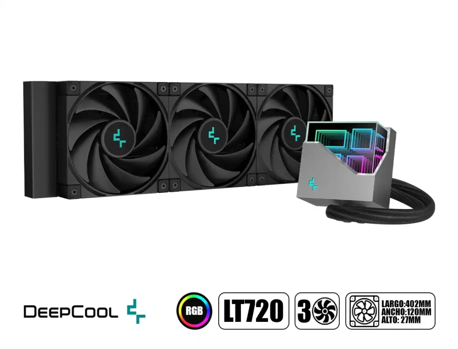 Sistema De Enfriamiento Liquido Deepcool Lt720 (r-lt720-bkamnf-g-1) 3 Ventiladores, Led Rgb