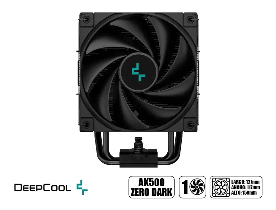 Cooler Para Procesador Deepcool Ak500 Zero Dark (r-ak500-bknnmt-g-1) 1 Ventilador, 120mm