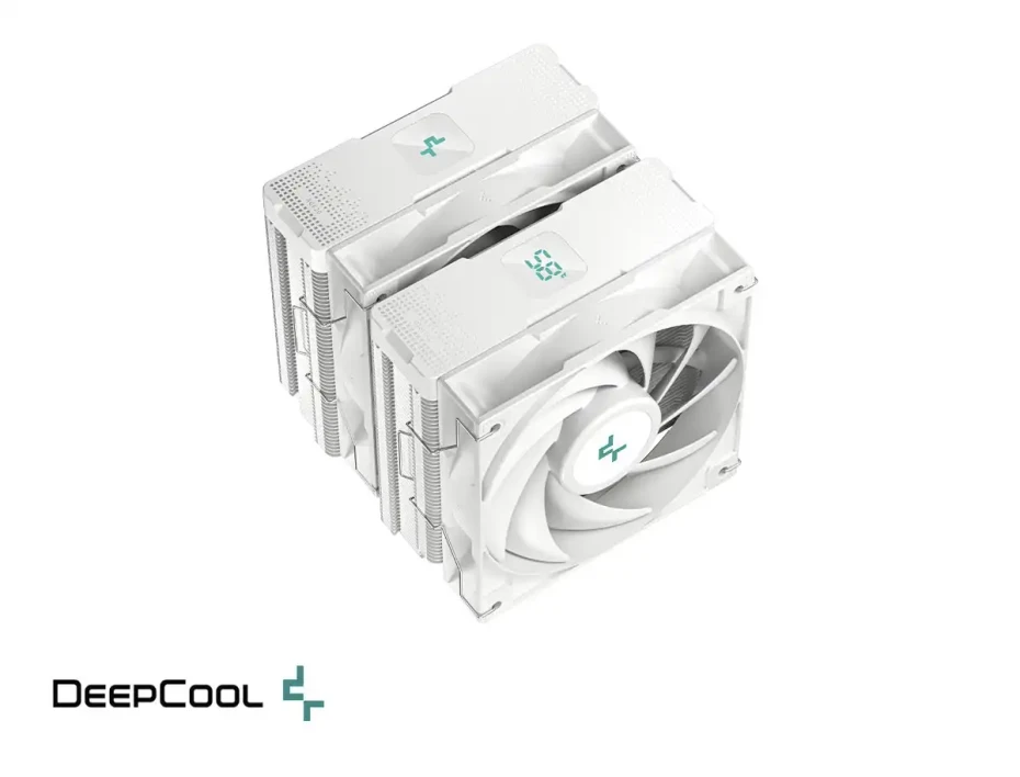Cooler Para Procesador Deepcool Ag620 Digital Wh (r-ag620-whndmn-g-2) 2 Ventiladores, Aluminio