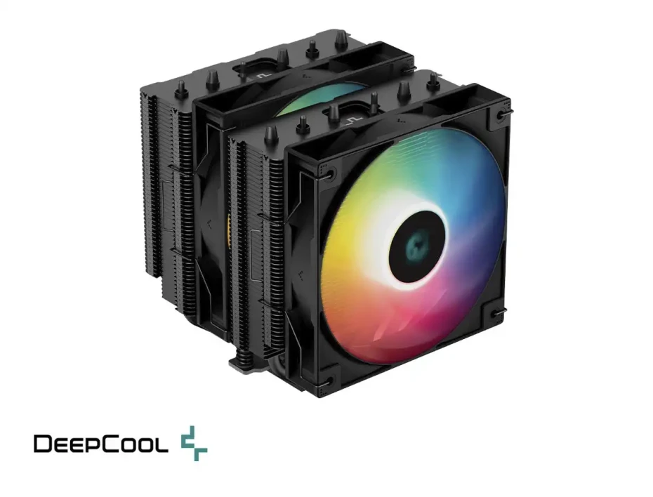 Cooler Para Procesador Deepcool Ag620 Argb (r-ag620-bkanmn-g-1) 2 Ventiladores, 120 Mm, Led Argb