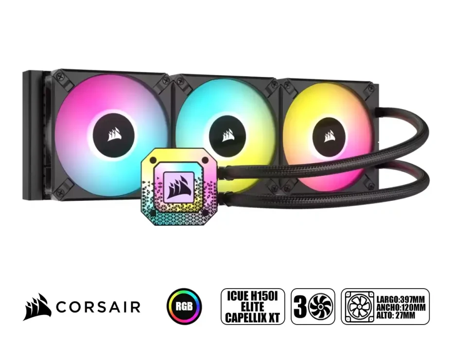 Sistema De Enfriamiento Liquido Corsair Icue H150i Elite Capellix Xt (cw-9060070-ww)
