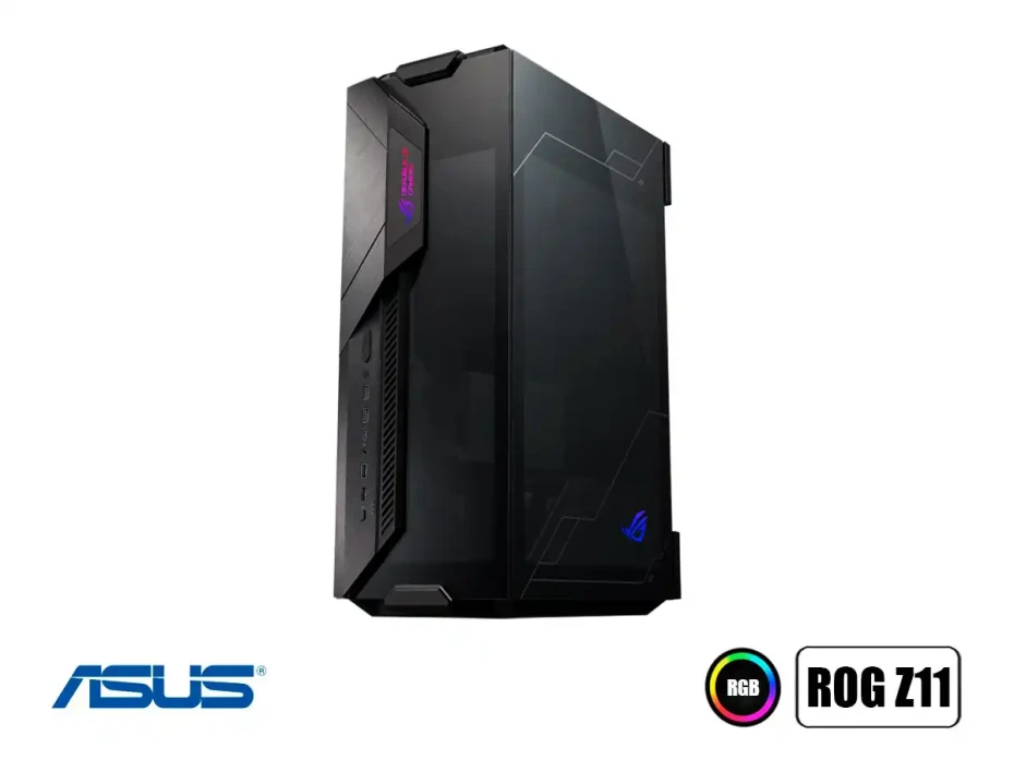 Case Asus Rog Z11 S/fuente (90dc00b0-b30000) Paneles De Vidrio, Led Rgb, Negro