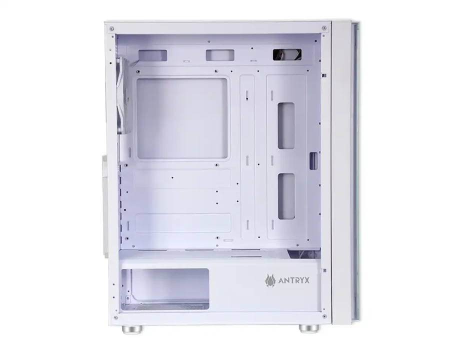 Case Antryx Rx 260 Gaming S/fuente (ac-rx260wfr) Blanco, Panel De Vidrio Frontal, 4 Ventiladores, Led Frgb